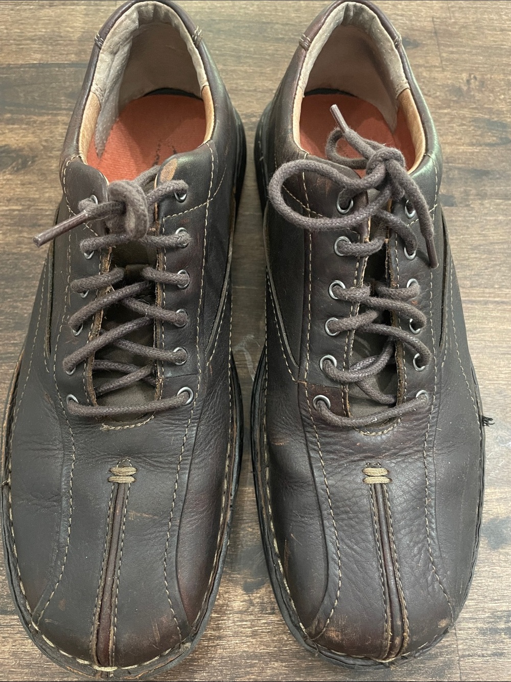 Men’s Clark’s Dark Brown Leather Lace-Up Slip-On Loafers